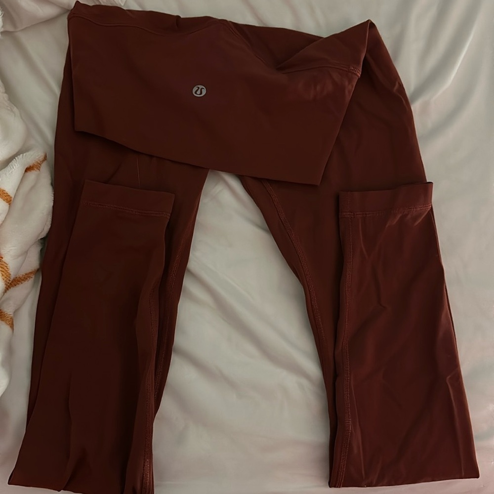 red lulu leggings